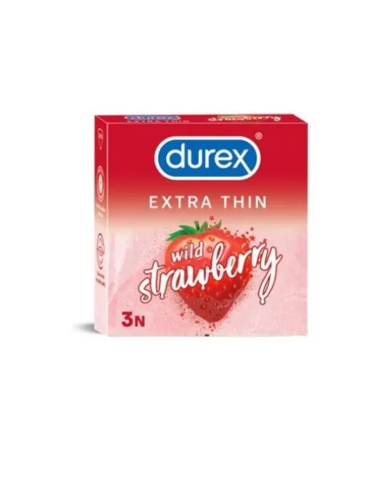 Preservatifs Fraise 3 Pieces Durex