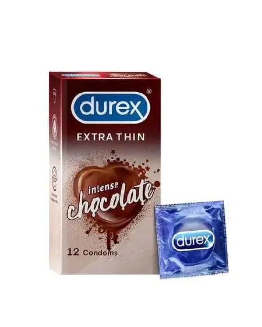 EXTRA THIN Intense chocolate 12 piece Durex