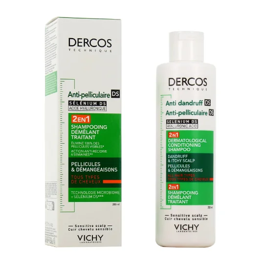Dercos Shampooing 200ml Démêlant Anti-Pelliculaire 2en1 Vichy