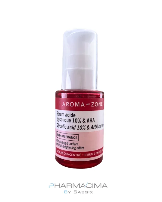 Sérum Acide glycolique 10% et AHA 30ml Aroma Zone